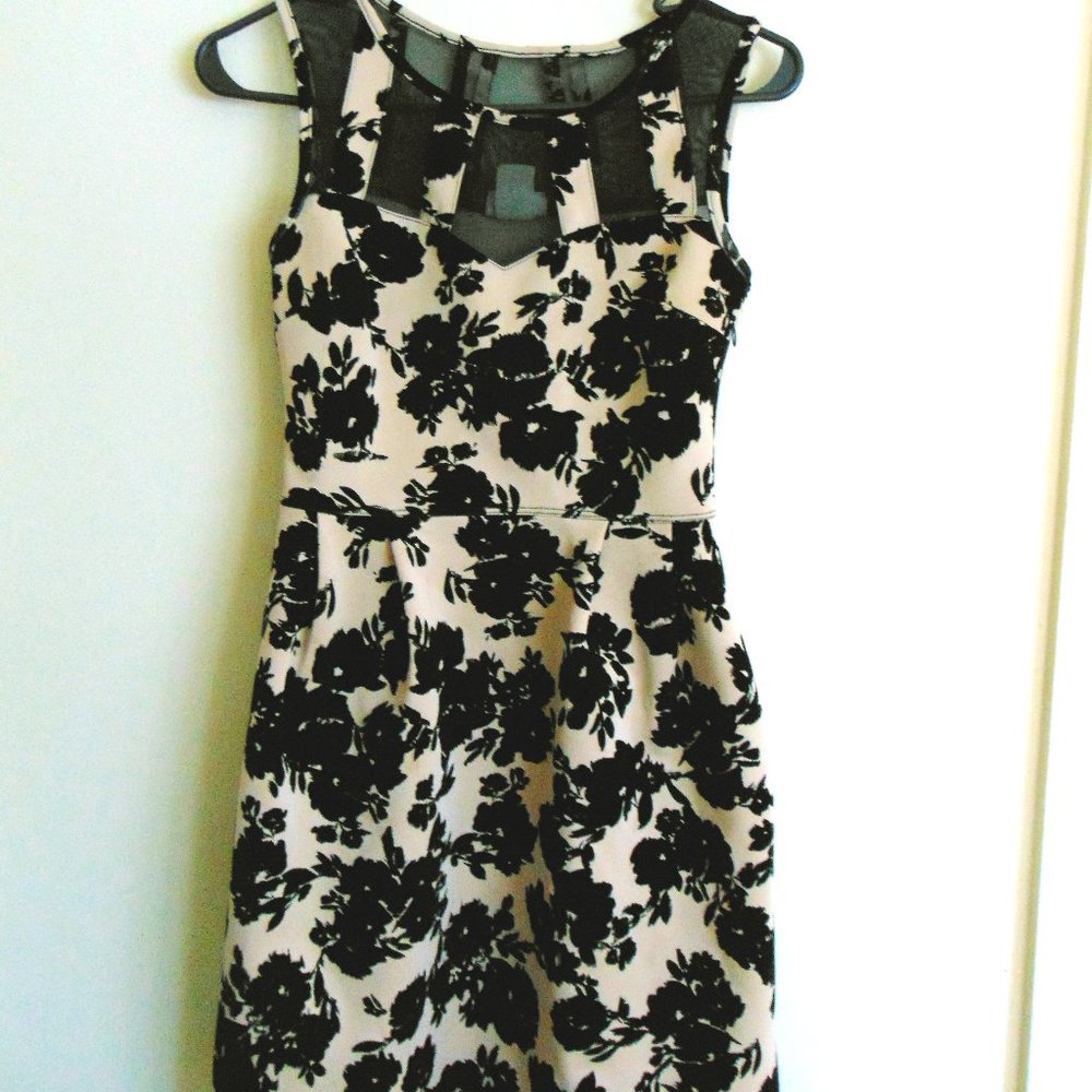 SWEET STORM SLEEVLESS DRESS W/ SEE THRU TOP DESIGN